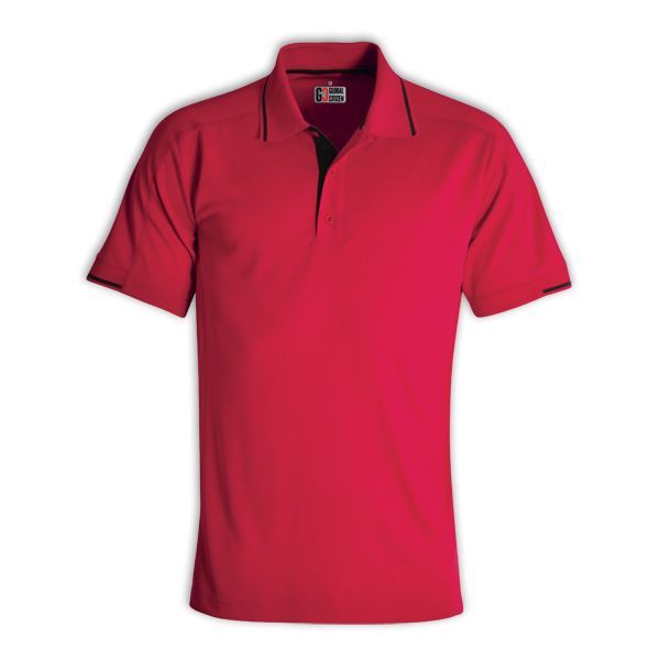 160gsm Synergy Polo - Red/Black - End Of Range