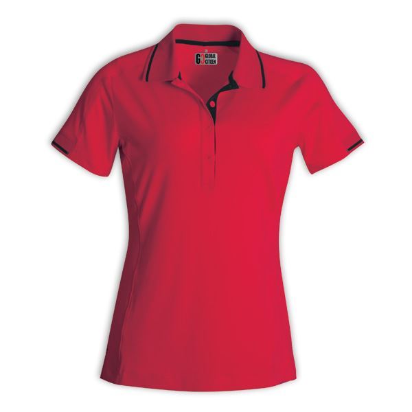 Ladies Synergy Polo - Red/Black - End Of Range