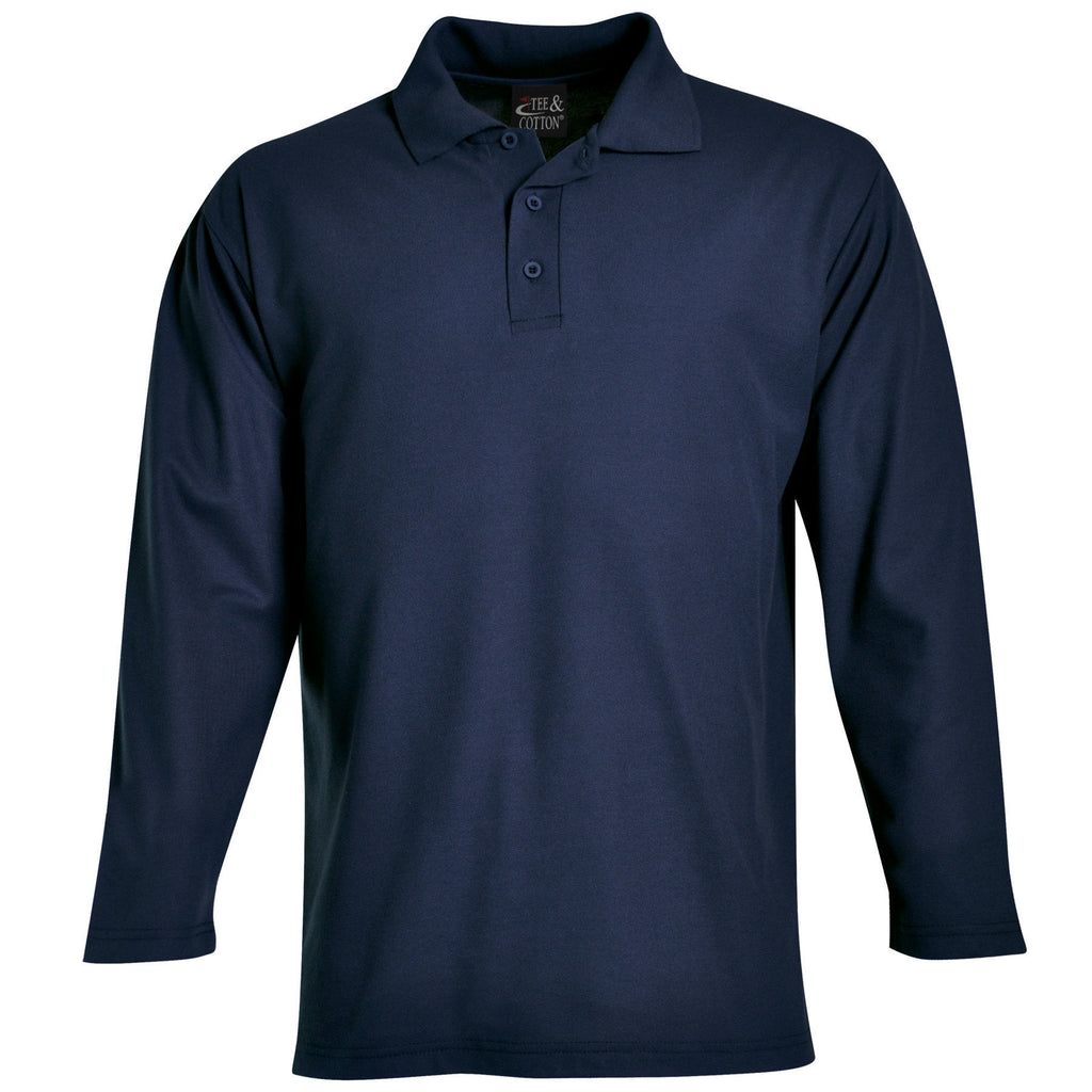 Long Sleeve Pique Knit Polo
