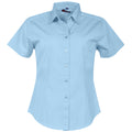 Ladies Classic Woven Shirt Short Sleeve - Blue Sky - While Stocks Last