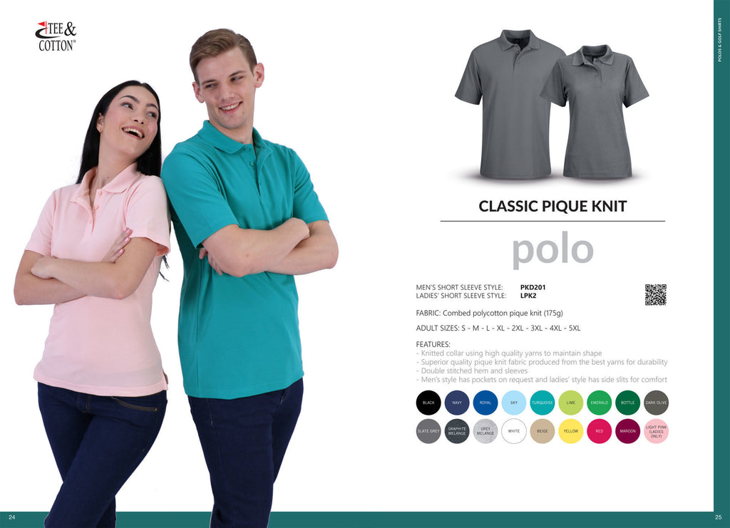 175gsm Ladies’ Classic Pique Knit Polo