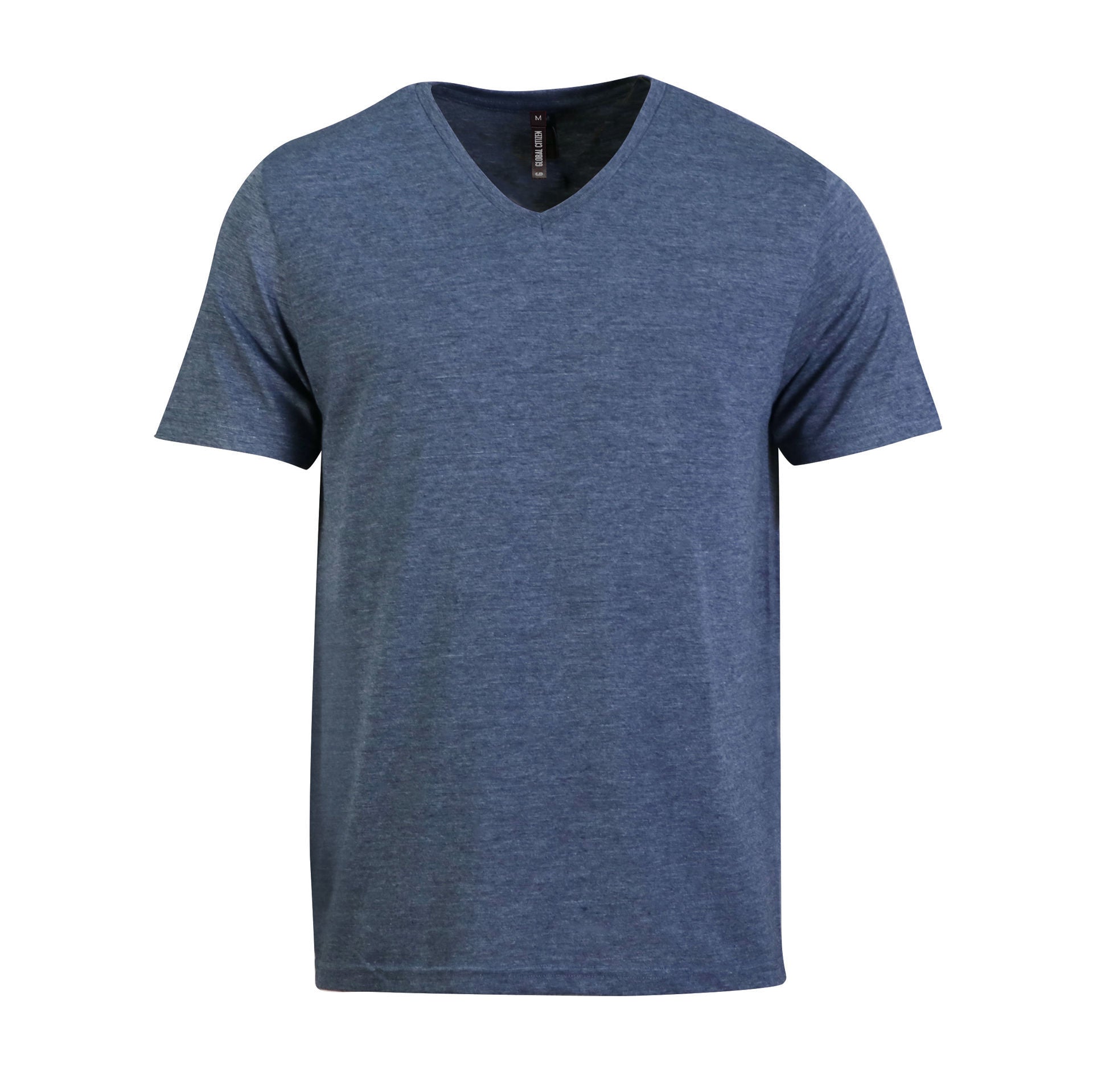 140g Urban Lifestyle V-Neck T-Shirt  - Ash Navy Melange - End Of Range