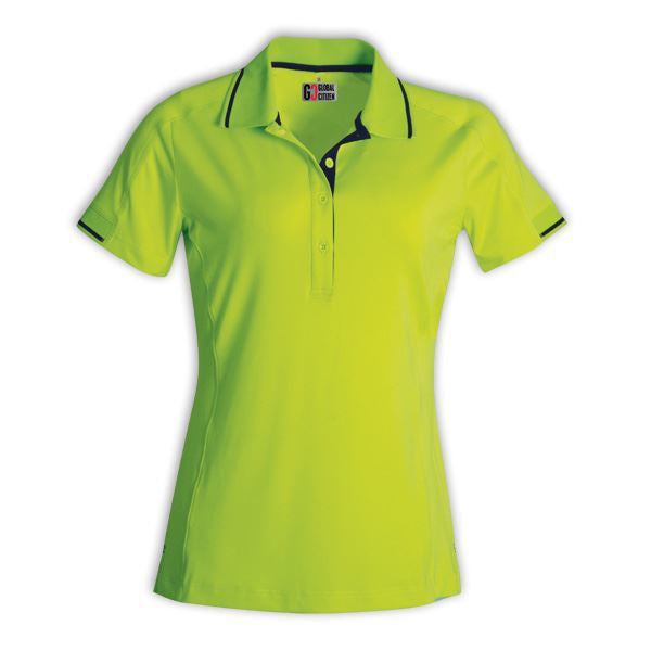 160gsm Ladies’ Synergy Polo - Lime/Navy - End Of Range