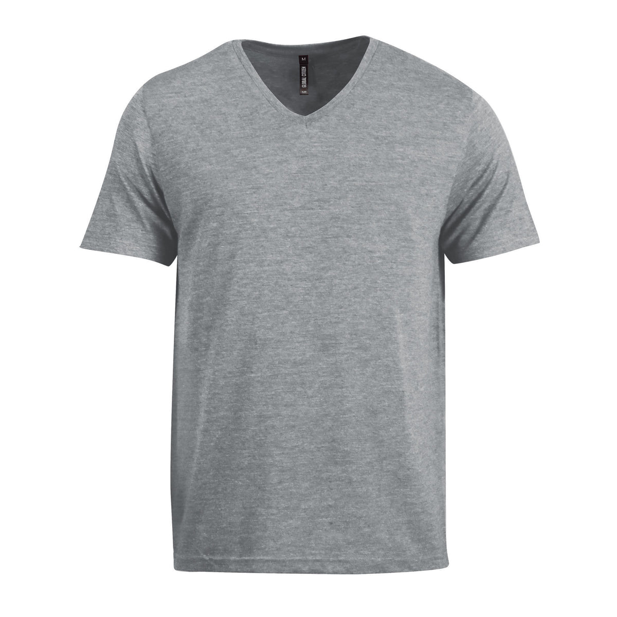 140gsm Urban Lifestyle V-Neck T-Shirt - Mid grey melange - End Of Range