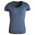 Ladies 150g Fashion Fit T-Shirt - Ash navy melange - End of range