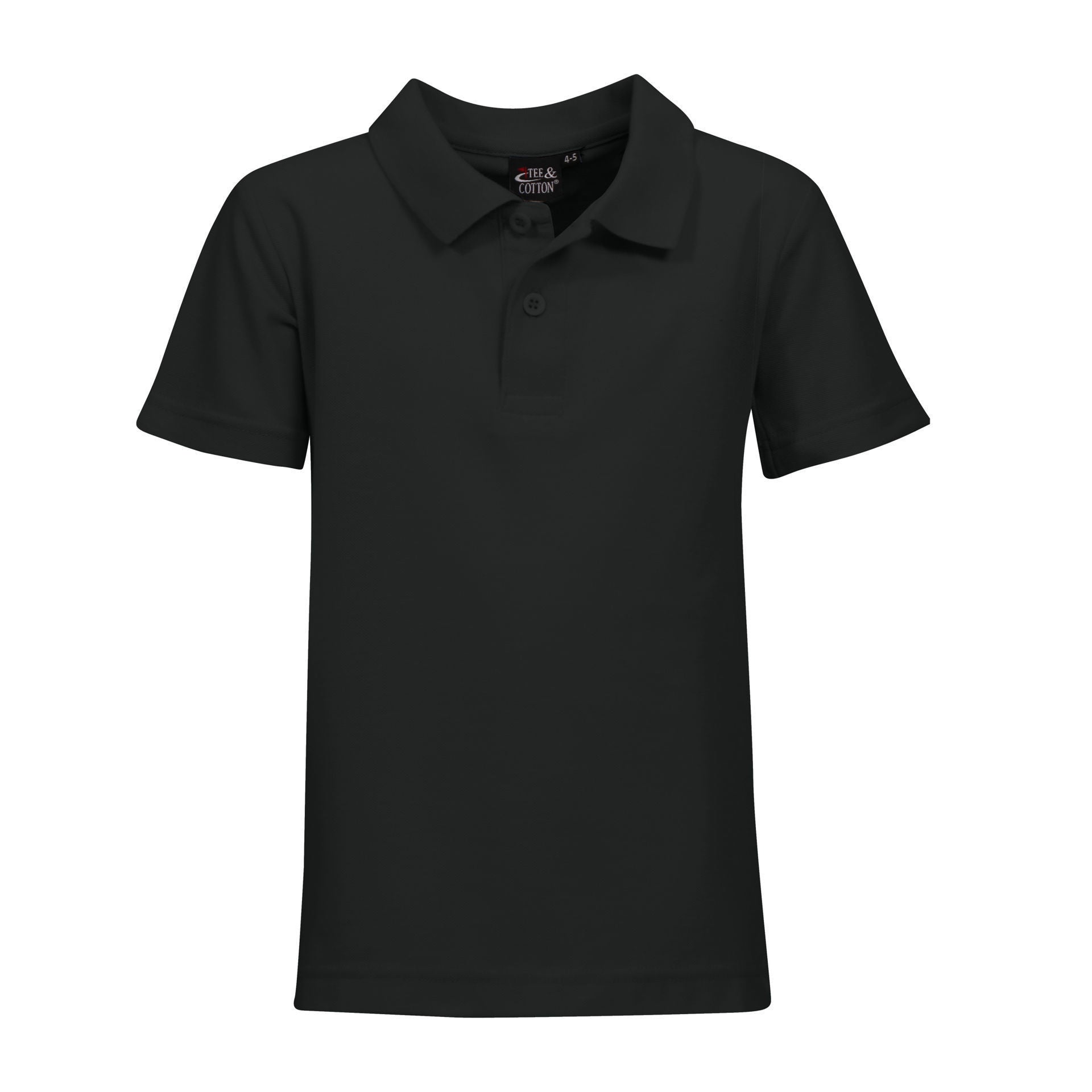 175g Youth Classic Pique Knit Polo - Black - End Of Range