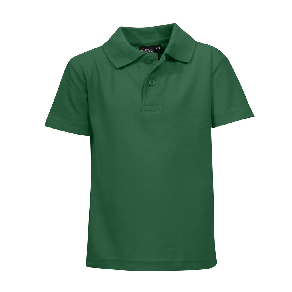 175gsm Youth Classic Pique Knit Polo - Bottle Green - End Of Range