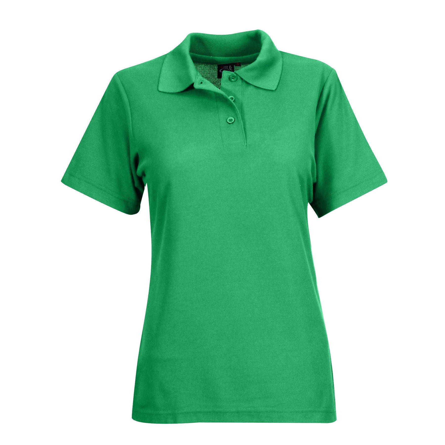 175g Ladies Classic Pique Knit Polo  - Green & Gold Friday