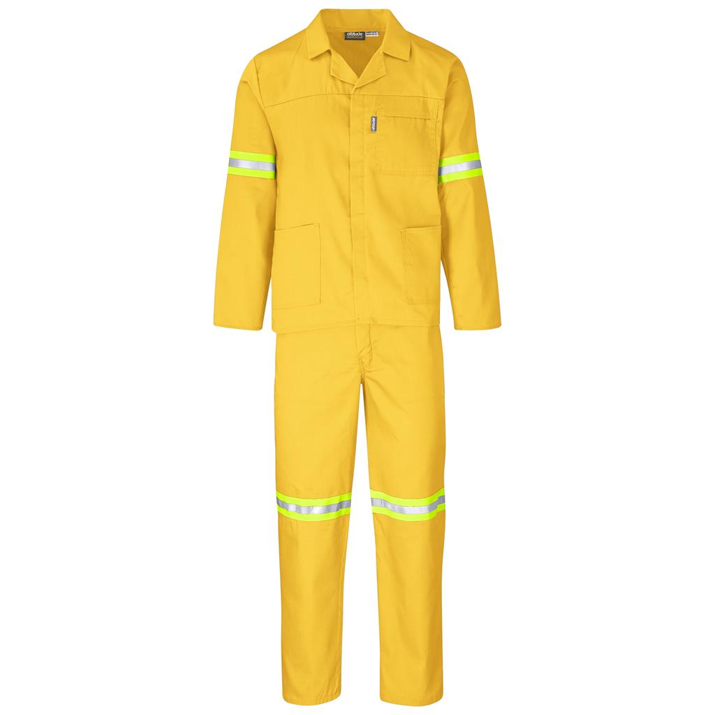 Trade Polycotton Conti Suit - Reflective Arms, Legs & Back - Yellow Tape