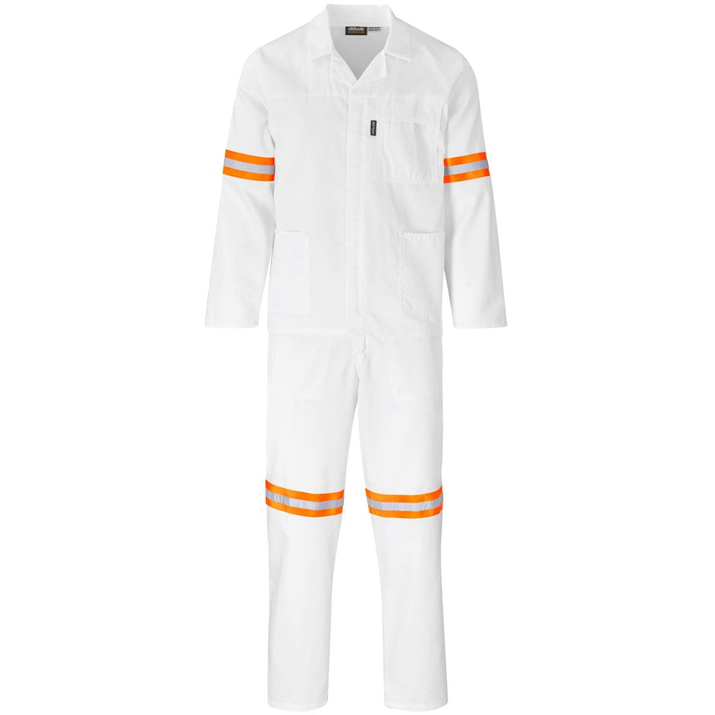 Trade Polycotton Conti - Suit Reflective Arms, Legs & Back - Orange Tape