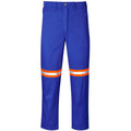 Trade Polycotton Pants - Reflective Legs - Orange Tape - Royal Blue