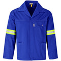Site Premium Polycotton Jacket - Reflective Arms - Yellow Tape - Royal Blue