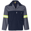 Site Premium Two-Tone Polycotton Jacket - Reflective Arms & Back - Yellow Tape