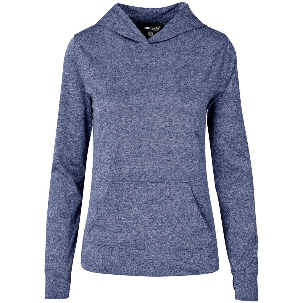 Ladies Fitness Lightweight Hooded Sweater - Navy