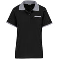 Ladies Caliber Golf Shirt - Black Grey
