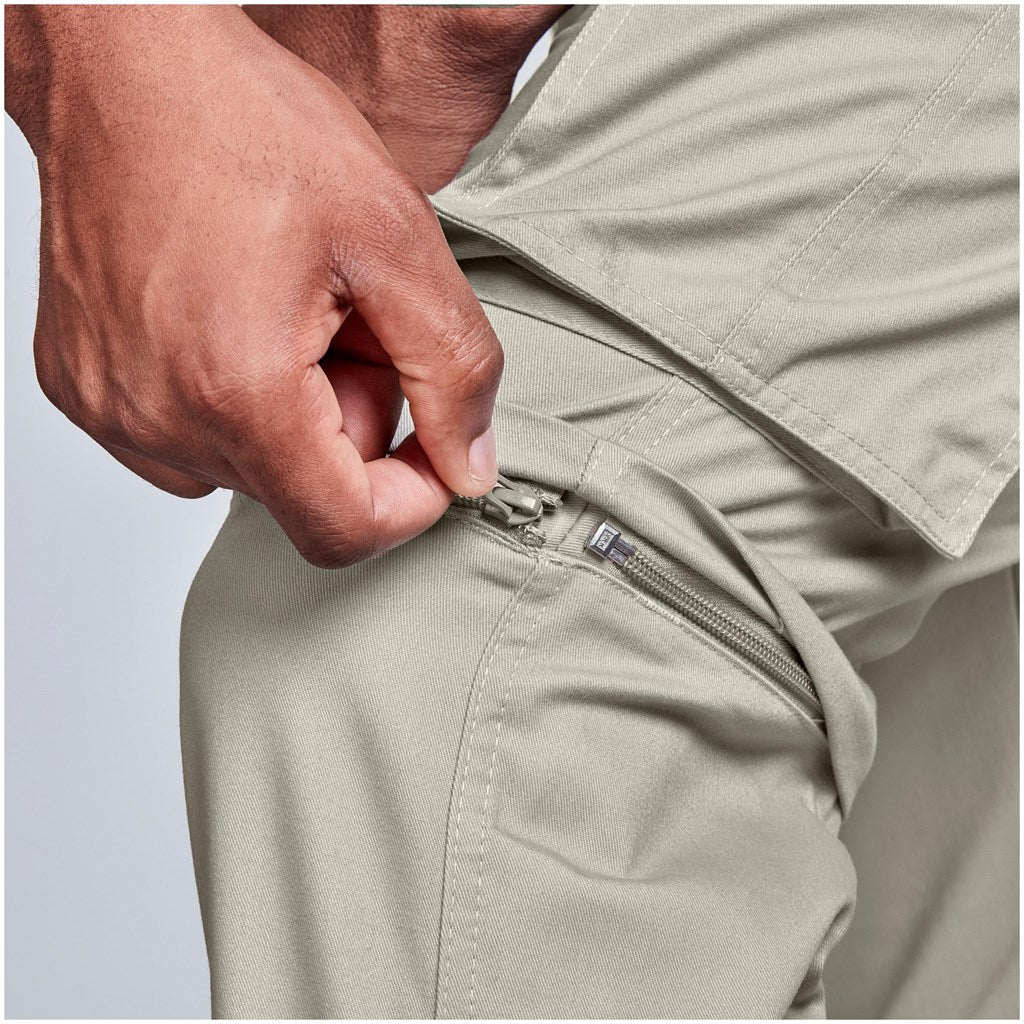 Mens Cargo Zip Off Pants - Stone