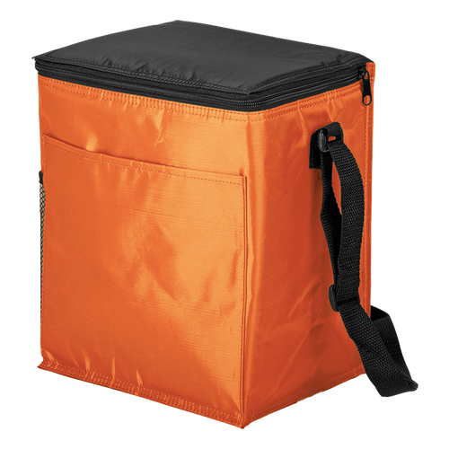 12 Can Cooler with 2 Exterior Pockets 70D PEVA Lining