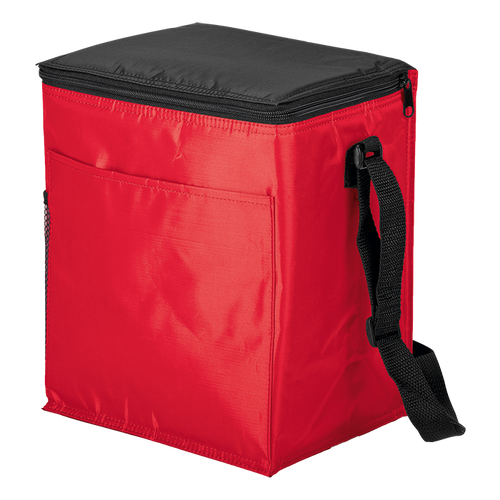 12 Can Cooler with 2 Exterior Pockets 70D PEVA Lining