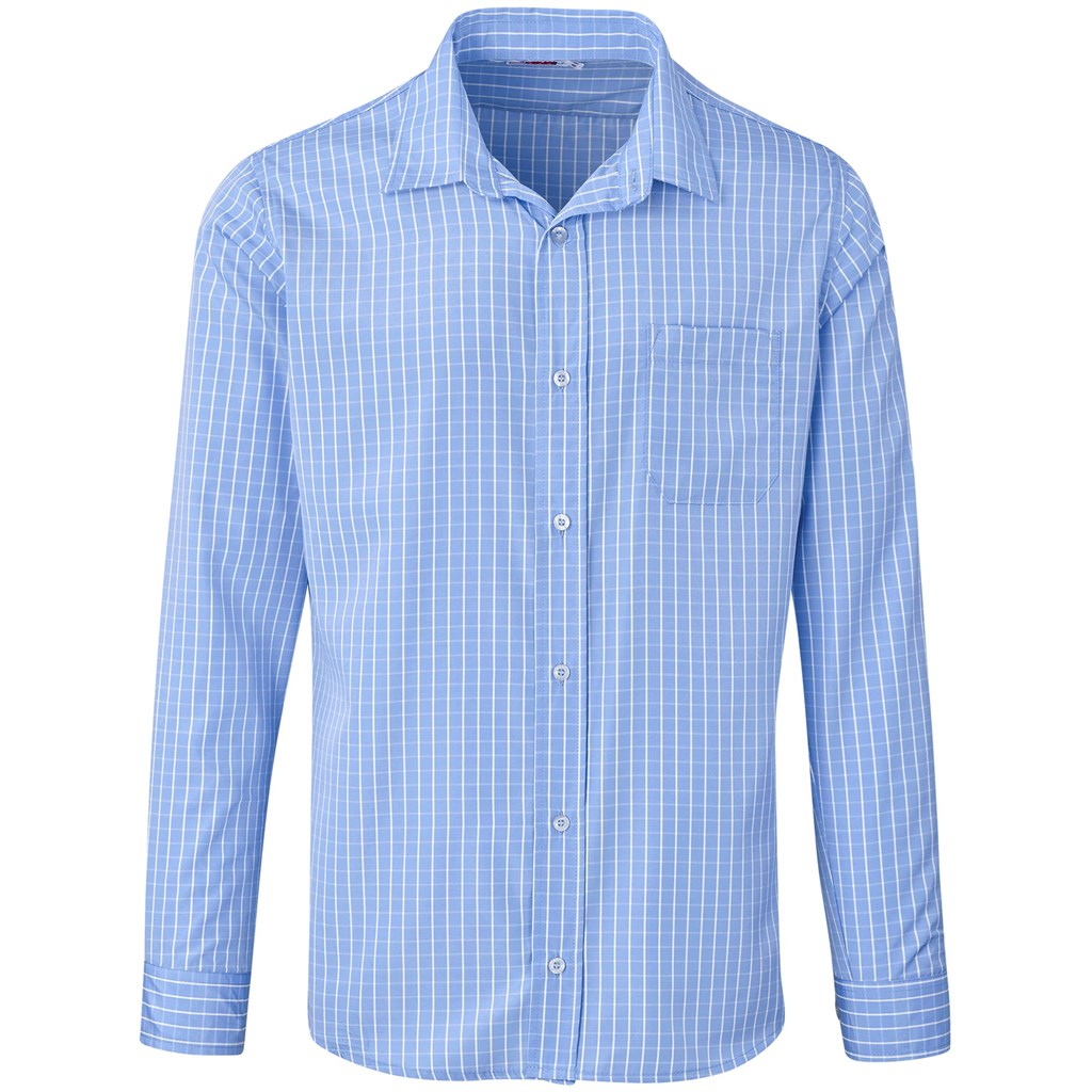 Men Long Sleeve Aston Shirt - Light Blue