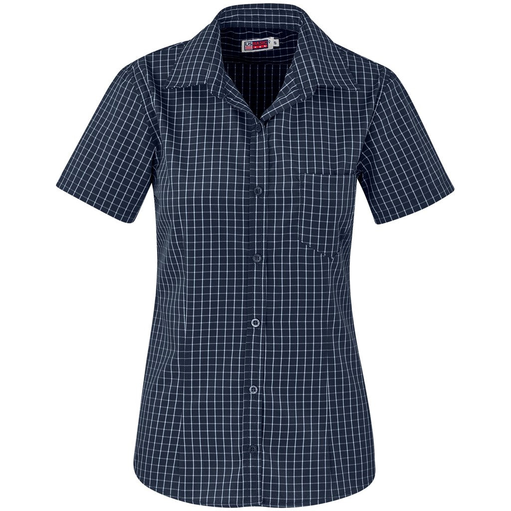 Ladies Short Sleeve Aston Shirt - Navy