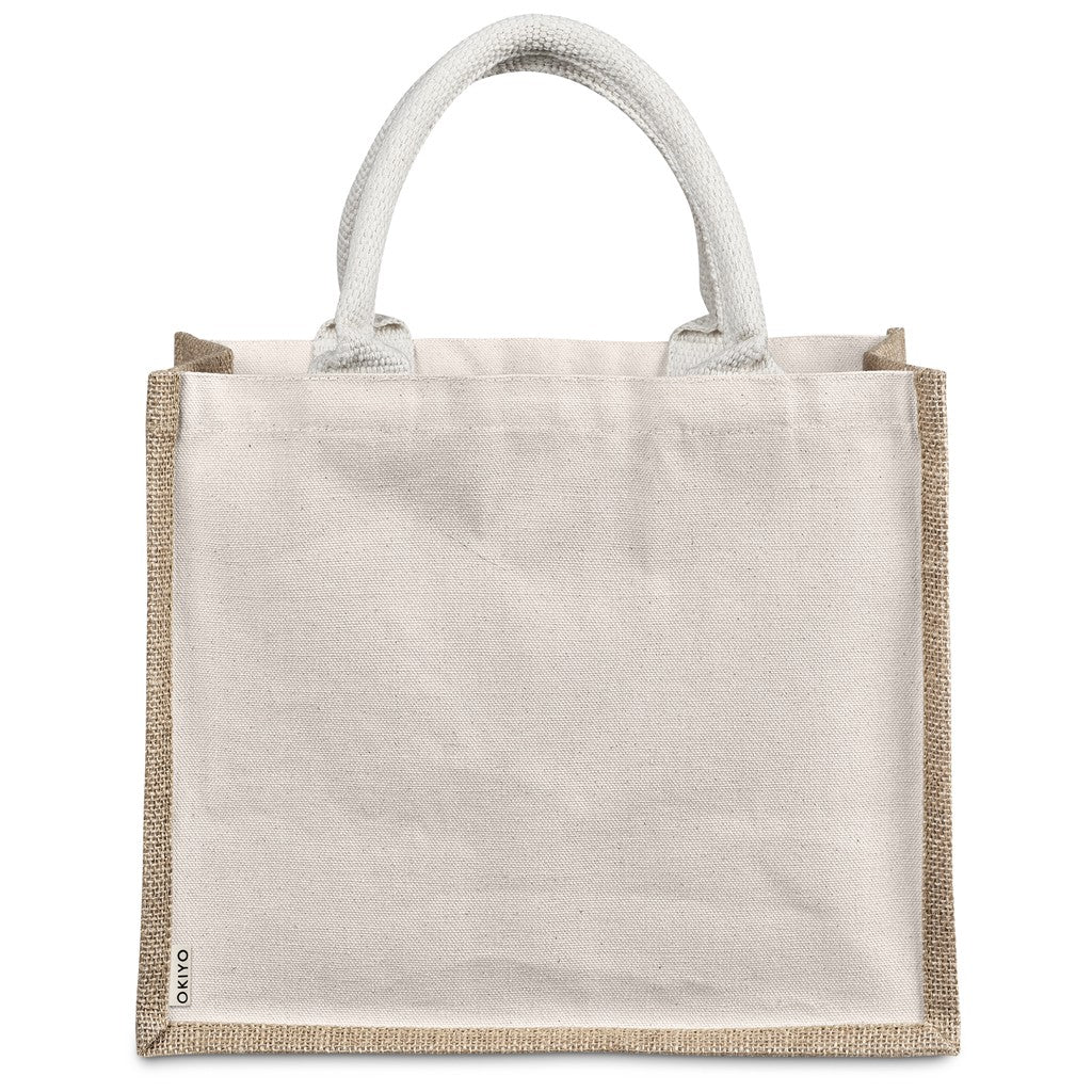 Okiyo Chinsai Midi Jute & Cotton Tote