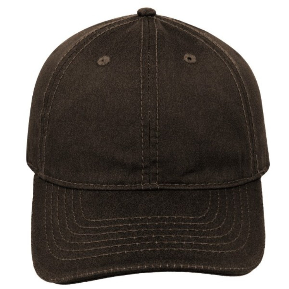 Washed Oil Skin 6P Cap