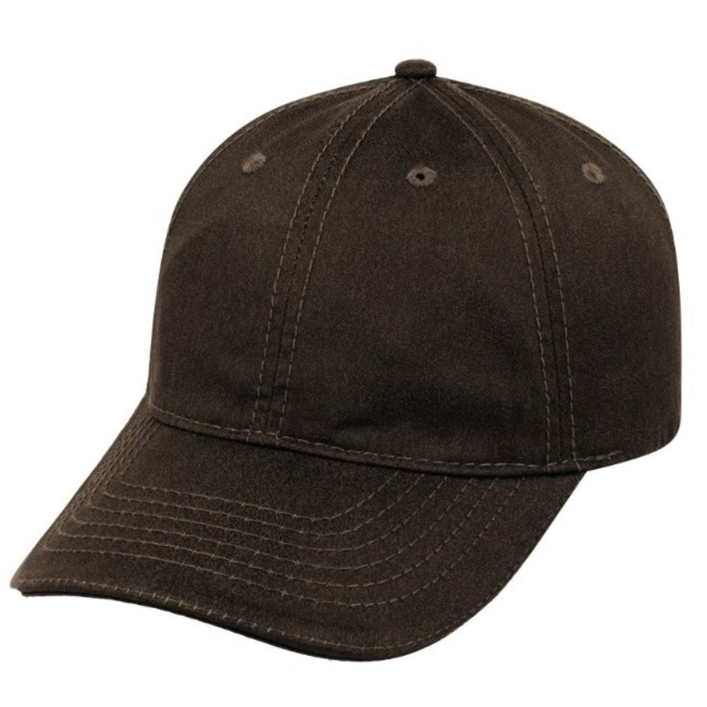Washed Oil Skin 6P Cap