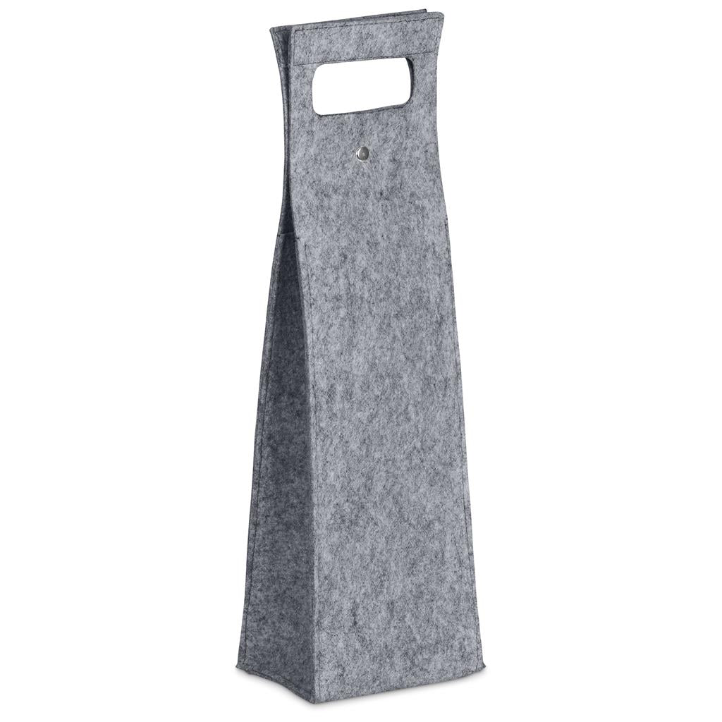 Hoppla Velto RPET Felt Single Wine Bottle Carrier