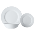 White Basics European Rim Dinner Set 12 Piece