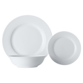 White Basics European Rim Dinner Set 18 Piece