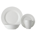 White Basics Soho Rim Dinner Set 16 Piece
