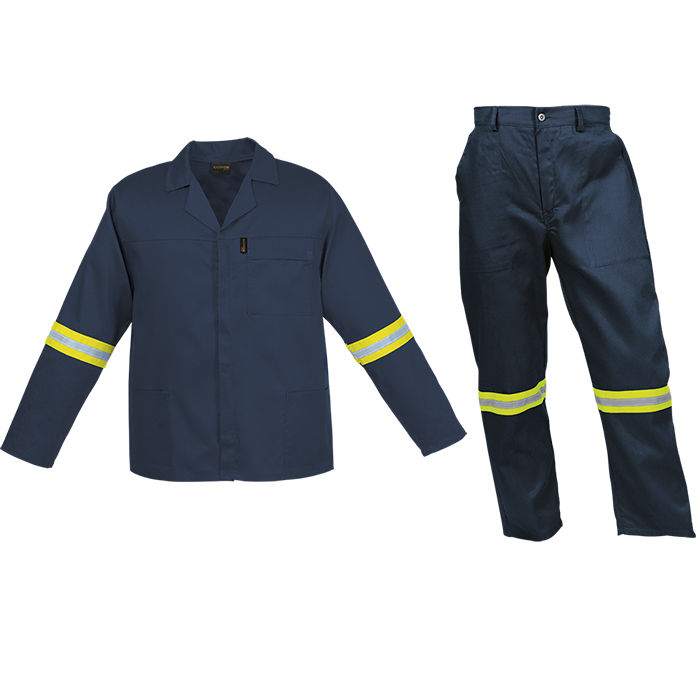 Barron Budget Poly Cotton Conti Suit with Reflective