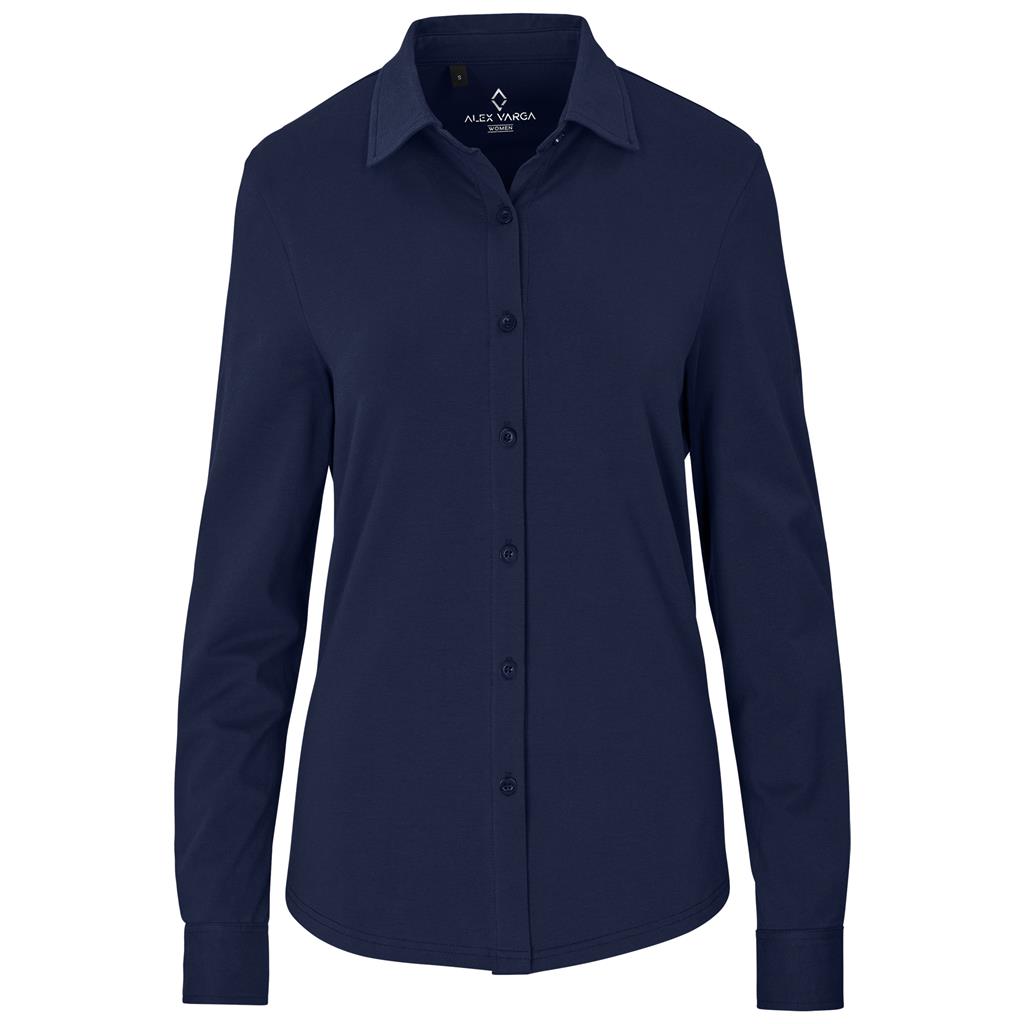 Ladies Long Sleeve Alex Varga Cronus Knitted Shirt