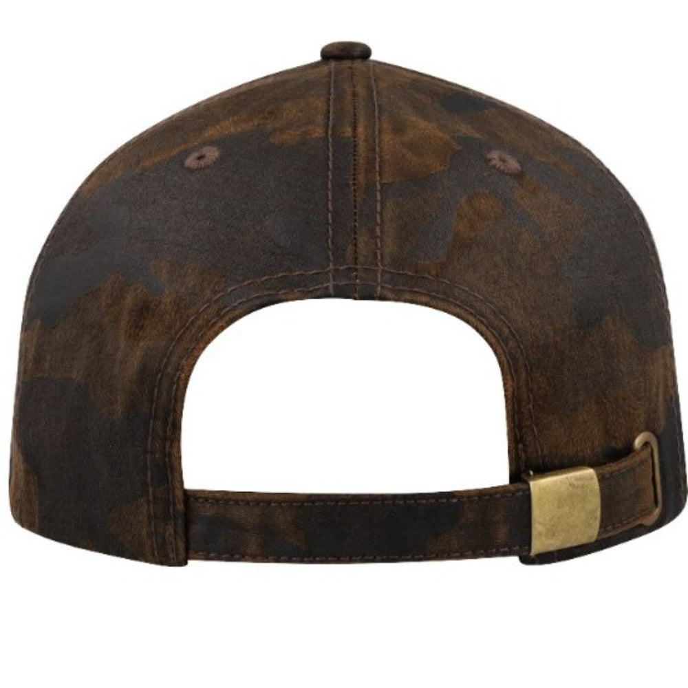 Washed Oil Skin 6P Cap