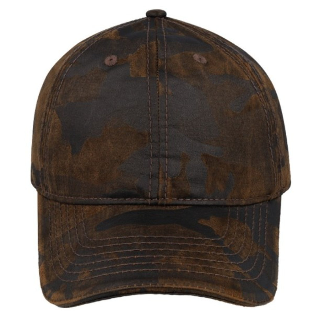 Washed Oil Skin 6P Cap