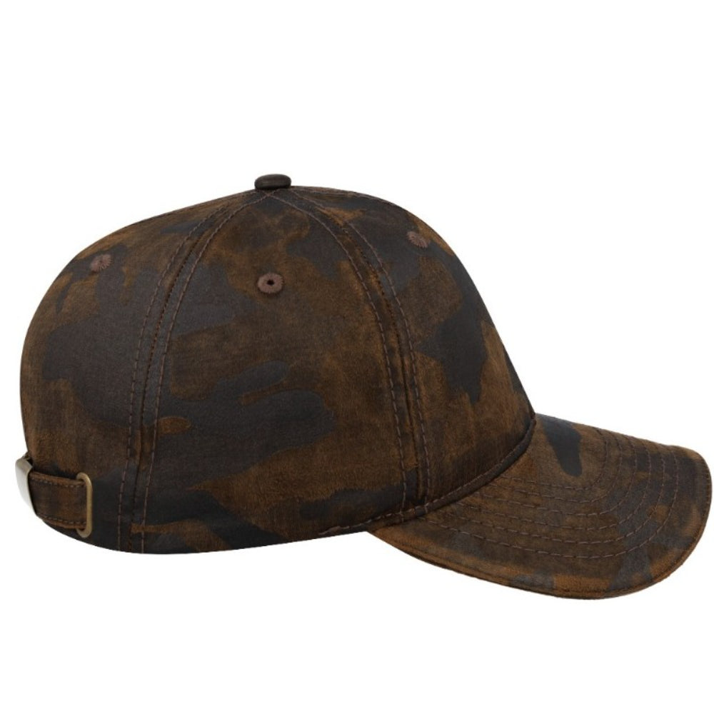 Washed Oil Skin 6P Cap