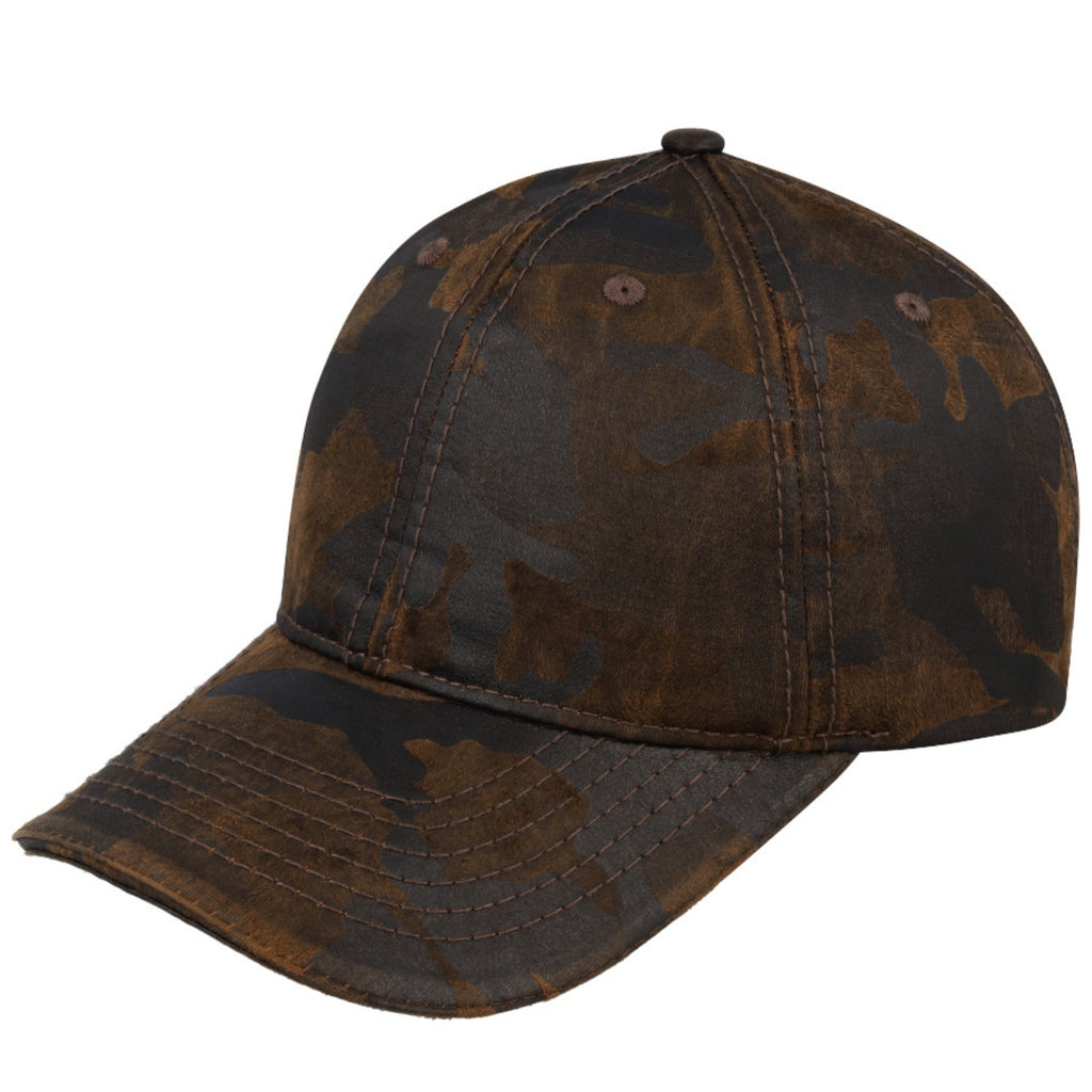 Washed Oil Skin 6P Cap