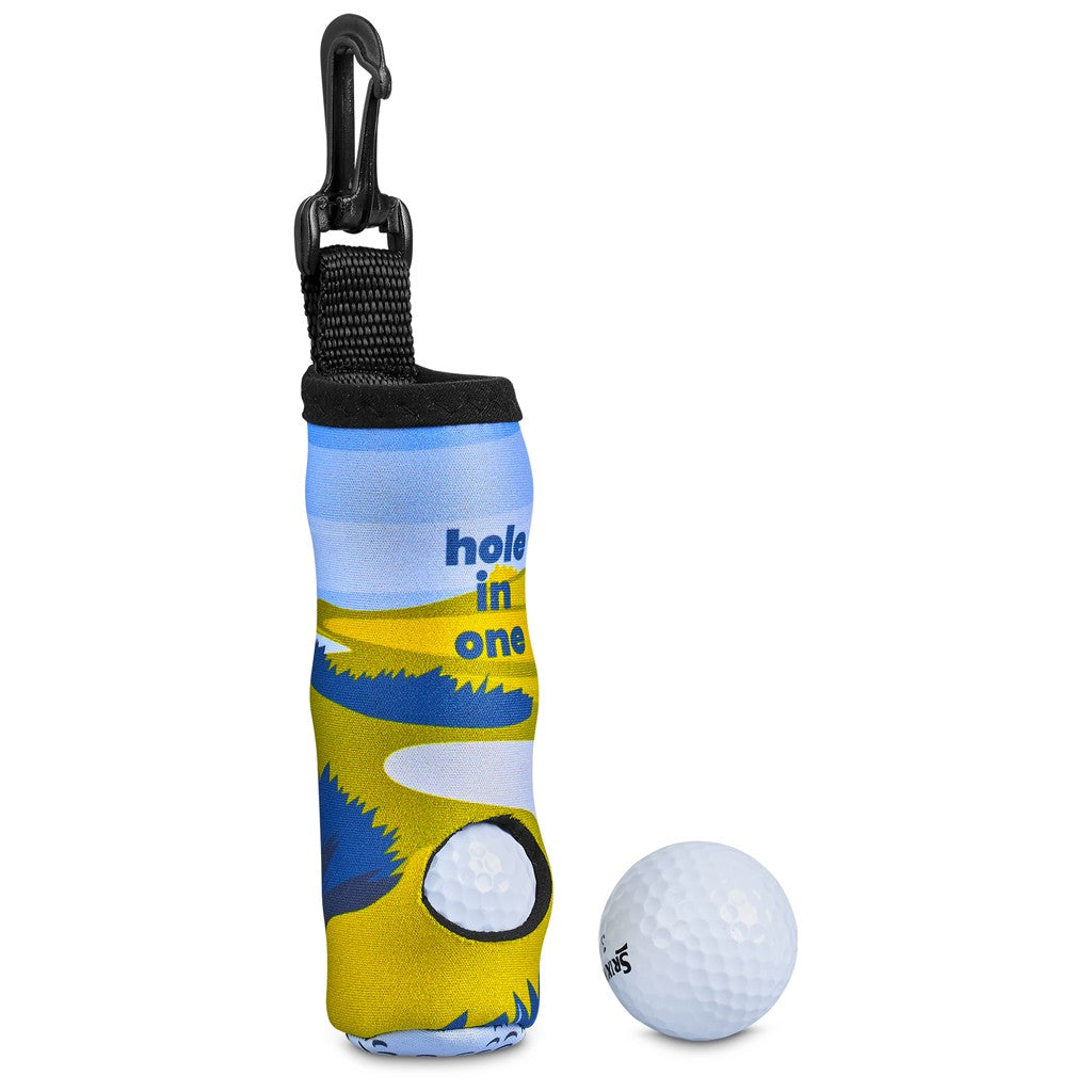 Pre-Printed Sample Hoppla Albatross Neoprene Golf Ball Pouch