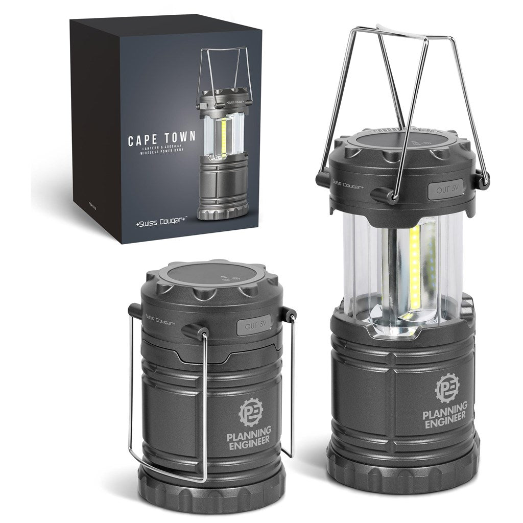 Swiss Cougar Cape Town Lantern & Wireless Charging Power Bank - 4 000mAh