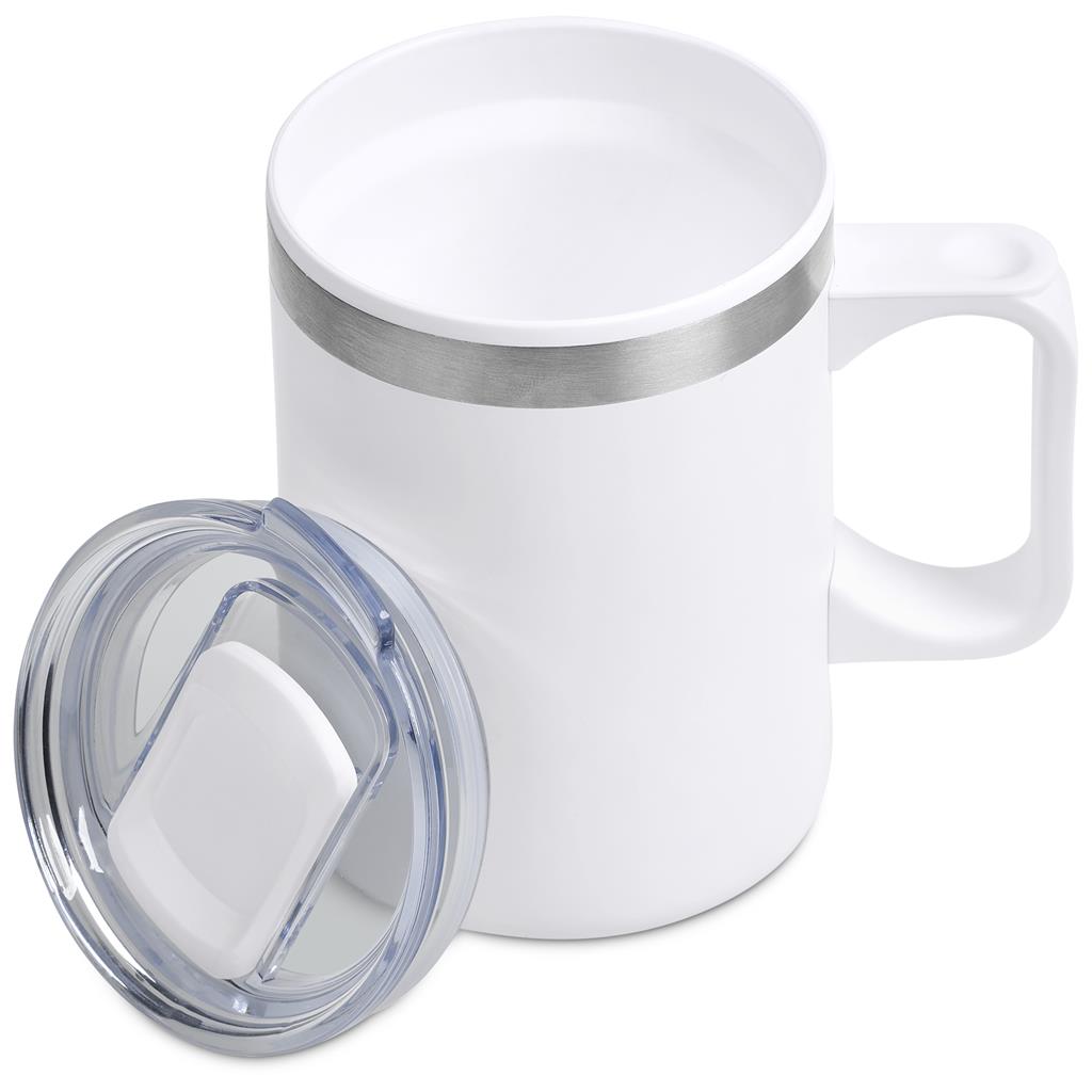 Kooshty Angelo Stainless Steel & Plastic Double-Wall Mug – 360ml
