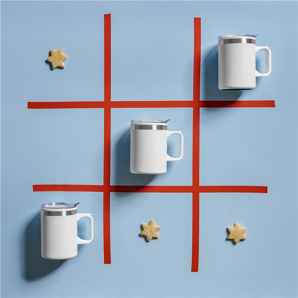 Kooshty Angelo Stainless Steel & Plastic Double-Wall Mug – 360ml