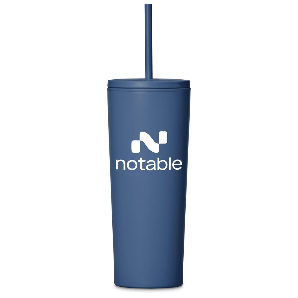 Kooshty Concorde Stainless Steel & Plastic Double-Wall Tumbler & Straw - 720ml