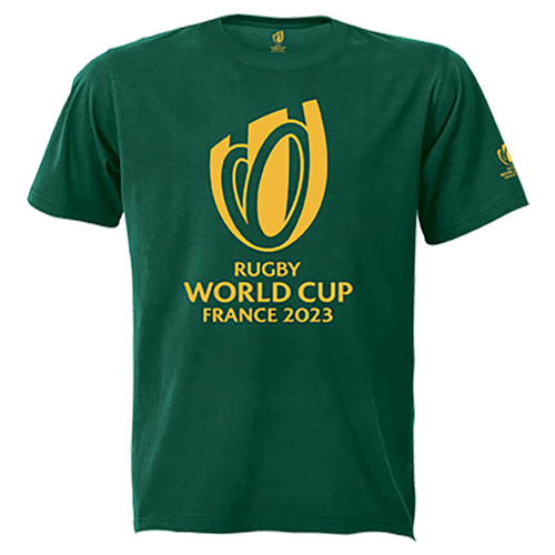 160g Single Jersey RWC 2023 Tee Gold Trophy Print Mens