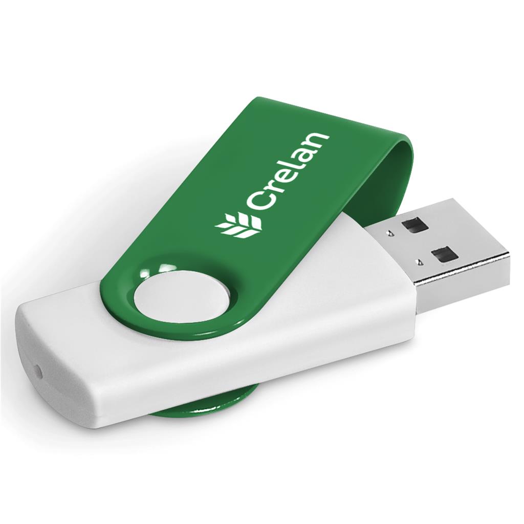 Axis Gyro White Flash Drive - 32GB