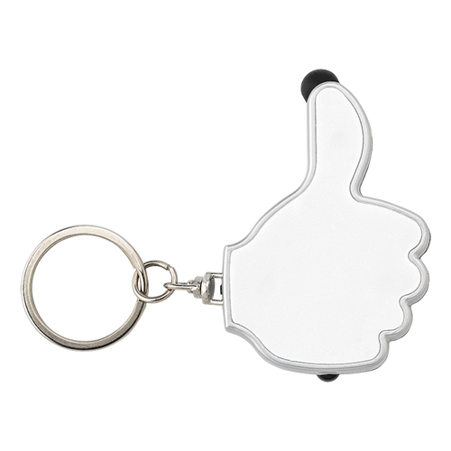 3 in 1 Thumbs Up Keychain with Stylus and LED Light