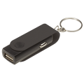 Swivel Phone Car Charger Keychain