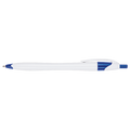 Slim White Barrel Ballpoint Pen
