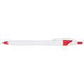 Slim White Barrel Ballpoint Pen