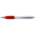 White Barrel Curved Design Ballpoint Pen