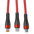 1.2m 3-In-1 Charger Cable Allum alloy and Braiding